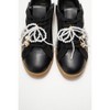 Taren - Black Leather Pearl Buckle Sneakers (Women) | Forever & Always Shoes - 3 of 4