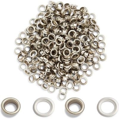 Bright Creations 300 Piece Silver Brass Curtain Grommets, Curtain Eyelet Rings, 0.4 Inch