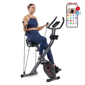 Sunny Health & Fitness Full Body Foldable Magnetic X-Bike Pro Exercise Bike - Black - 1 of 4