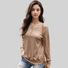 Anna-Kaci Women's Long Sleeve Henley Pullover with Button Detail and Ribbed Cuffs - 3 of 4