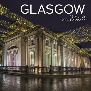 2026 Square Wall Calendar, Glasgow, 16-Month Scenic Britain Theme with 180 Reminder Stickers (12x12 In) - 1 of 4
