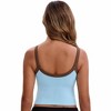 INSPIRE CHIC Women's Spaghetti Strap Camisole Sleeveless Contrast Color Cropped Tank Top - 2 of 4