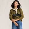 Lands' End Women's Drifter Rugby with Woven Collar Sweater - 4 of 4