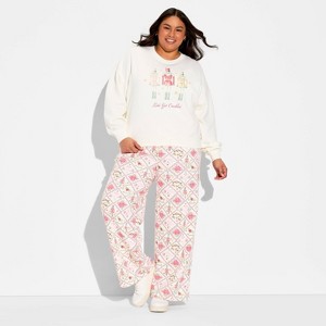 Women's Nutcracker Fleece Graphic Sweatshirt - Off White - 1 of 3