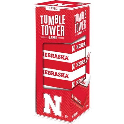 MasterPieces Real Wood Block Tumble Towers - NCAA Nebraska Cornhuskers