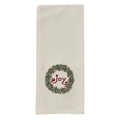 Park Designs Joy Wreath Dishtowel Set of 2