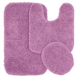 3pc Jazz Shaggy Washable Nylon Bath Rug Set - Garland - 1 of 4