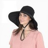 Anna-Kaci Women Ponytail Sun Hat Wide Brim Sun Hat with Flap Packable Adjustable Summer Beach Hat - 2 of 4