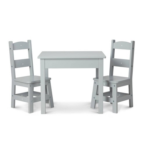 Melissa Doug Wooden Table Chairs Gray Target