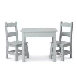 Melissa & Doug Wooden Table & Chairs - Gray