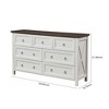 VANIRROR Farmhouse 7 Drawers Dresser for Bedroom, Rustic Wood Storage Dresser TV Stand Organizer for Living Room, Hallway, Clothes Storage Solution - 2 of 4