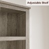 Nasitip 2PACK Narrow Bookcase 5-Tier Farmhouse Bookshelf Rustic Vintage Etagere Oak for Home Office - 2 of 4