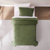 Lush Décor Twin XL Arden Ribbed Corduroy Comforter Green - 4 of 4
