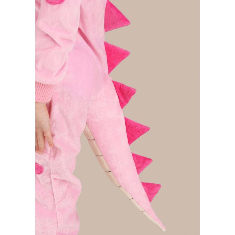 HalloweenCostumes.com Girl's Pink Dinosaur Jumpsuit, 2 of 6