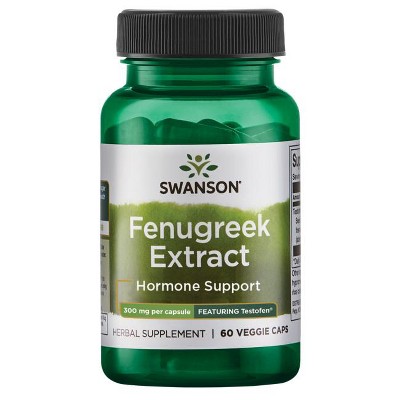 Swanson Fenugreek Extract - Featuring Testofen 300 mg 60 Veg Caps.