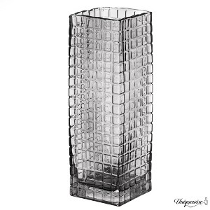 Uniquewise Set of 2 Square Frosted Clear Glass Table Vase - A Timeless Centerpiece for Dining Tables, Living Rooms, Bedrooms, Hotel Reception Areas - 1 of 4