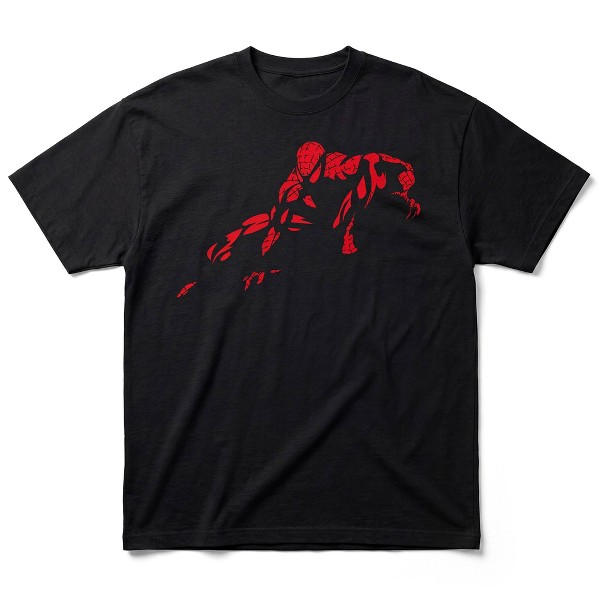 Marvel: Playera de manga corta para hombre Spider-Man Vintage Red Wraith Shadow Pose 2
