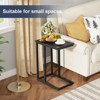 SUGIFT C-Shape End Table Wood and Metal Side Table - 4 of 4