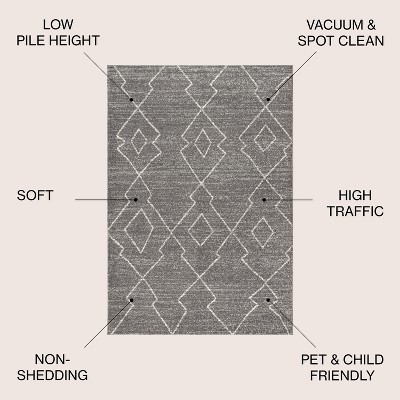 Braided Gray Geometric Synthetic 8' x 10' Area Rug