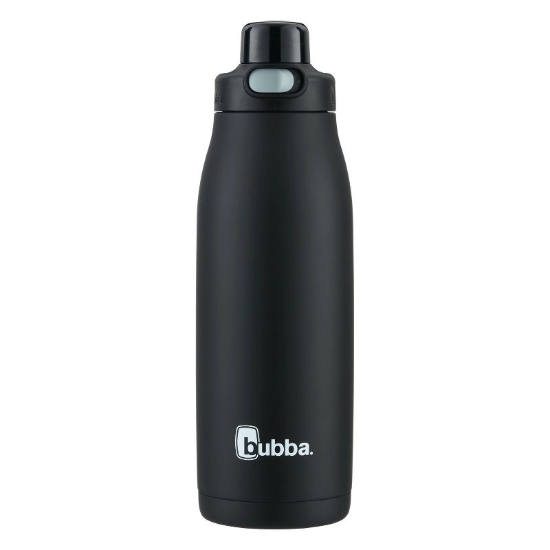 bubba 32oz Radiant Push Button Water Bottle with Straw Rubberized Stainless Steel Licorice, 1 of 10
