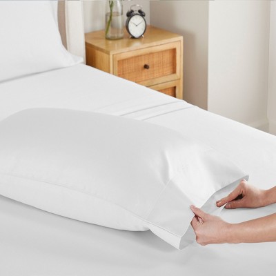 Bright White 500 Thread Count Cotton Standard/Queen Pillowcase Set