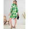 HAPPY BAY Women's Summer Beach Beachwear Duster Cardigan for Womens Vintage Open Front Coverup for Women L-XL Emerald, Leaves - 3 of 4