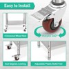 Stainless Steel Kitchen Cart, 30 x 24 x 35 Inches Prep Table with Wheels and Adjustable Shelf - 4 of 4