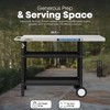 GasOne T-200S Stainless Steel Cart for Grill – BBQ Grill Cart with Wheels – Practical and Durable Portable Gas Grill Outdoor Table – Easy Assembly - 3 of 4