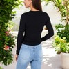 Anna-Kaci Women's Long Sleeve Fitted V-Neck Top with Stretch Fabric for Layering - image 2 of 4