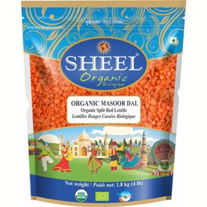 Organic Masoor Dal / Split Red Lentil - 64 oz (4Lb) 1.8 kg - Sheel Brand - USDA Certified Organic Product - 1 of 1