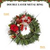 30" Holiday Wreaths with 40 LED Lights Silver White Balls Bow, Lighted Xmas Wreaths for Fireplace Window Holiday Decor - 2 of 4