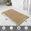 2-Piece Waffle-Knit Bath Rug Set, Super Absorbent Ultra-Soft Rubber-Backed Mat for Shower Tub Floor, Brown 18x30 Inches - 2 of 4