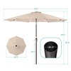 Sonkuki Patio 10FT LED Market Umbrellas With Solar Lights, Table Umbrella for Patio and Outdoor With Tilt Button for Deck and Pool - 3 of 4