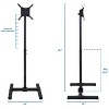 Mount-It! Height Adjustable TV Floor Stand | Universal Pedestal TV Stand For 13 - 42 Inch Screens | For Indoor and Outdoor Portable TV Mount | Black - 4 of 4