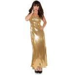 Underwraps Costumes Gold Shimmer Long Sequin Dress Adult Women's Costume