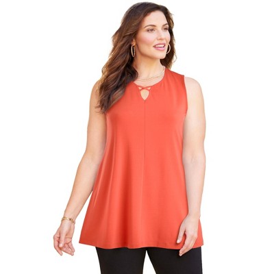 Catherines Women's Plus Size Petite Crisscross Timeless Tank