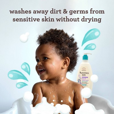 Aveeno Kids Sensitive Skin Face &#38; Body Wash With Oat Extract, Gently Washes Without Drying - 18 fl oz_4