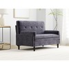 MAYEERTY Two Seater Sleeper Sofa with Recline Function for Living Room Bedroom Gray - 3 of 4