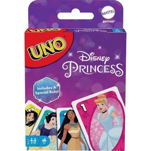 Mattel Card Games - The Classic Game of UNO - Disney Princesses Series Family Game Night - 1 of 4