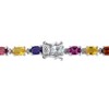 EVERLY JEWELRY |  Sterling Silver 10 1/3 CT TGW Aquamarine Amethyst Citrine Garnet Iolite Peridot Rhodolite Bracelet - 2 of 4