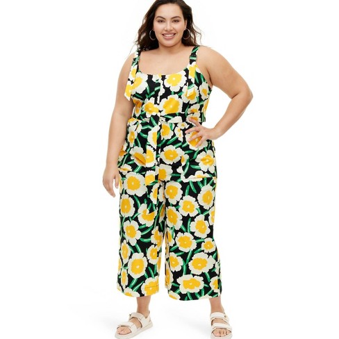 Women's Utility Sleeveless Yellow Poppy Jumpsuit - Dvf For Target Xxl :  Target