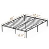 Twin/Full/Queen Metal Platform Bed, Sturdy Steel Slats, No Box Spring Needed, Large Storage, Noise, Free and Easy Assembly, Black - 2 of 4