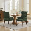 KTMBDW Tufted Upholstered Dining Chairs, Curved Solid Wood Legs with Padded Seat - 3 of 4