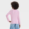 Girls' Long Sleeve 'Fashion Girl' Graphic T-Shirt - Cat & Jack™ Pink - image 3 of 4