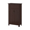 Hayward Two-Door Bathroom Storage Floor Cabinet Dark Woodgrain - RiverRidge Home: Adjustable Shelves, Wood Composite, CARB Certified - 3 of 4