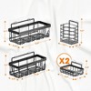 Cheer Collection 5-Pack Shower Caddy Set – Rustproof Stainless Wall Storage with Adhesive Mount for Bath or Sink - 4 of 4