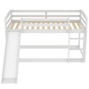 PAGED Twin over Twin Bunk Bed Modern Simple Pine Bed Frame with Guardrail and Ladder for Bedroom, Space Saving - 4 of 4
