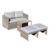 Sunsitt 5pc Steel Wicker Outdoor Patio Balcony Set - 4 of 4