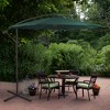 Northlight 10' Outdoor Patio Off-Set Crank and Tilt Umbrella - Green - 2 of 4