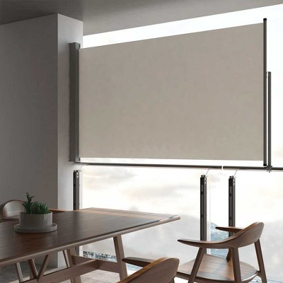 vidaXL Patio Retractable Side Awning 55.1"x118.1" Cream